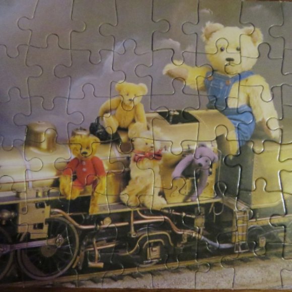TEDDIES on a Train 48 Piece Puzzle No Box COMPLETE (P119) - Picture 2 of 2